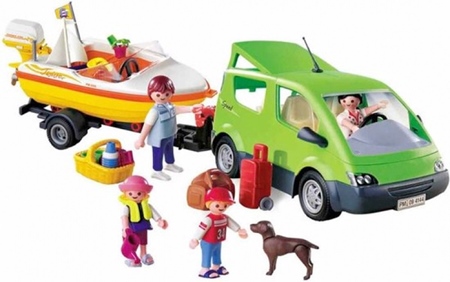Playmobil gezinswagen met boot 4144