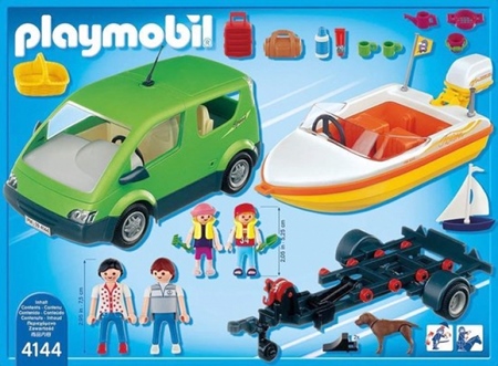 Playmobil gezinswagen met boot 4144