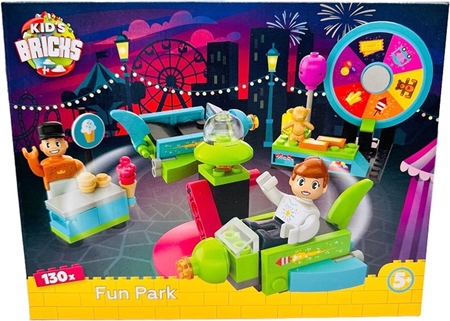 Kids Bricks  Fun Park  Pretpark  Bouwset 130 delig Bouwstenen Kinderen Speelgoed