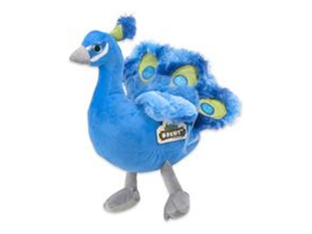 Pluche Knuffel Pauw Blauw 19 cm