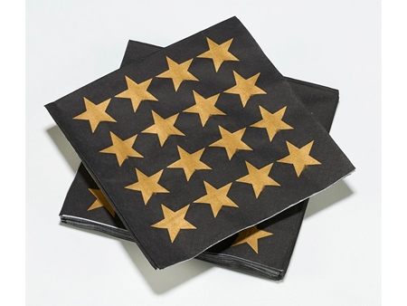 servetten zwart/goud